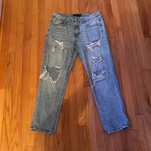 Girls Aéropostale Boyfriend Blue Ripped Jeans